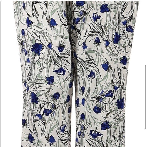 Zara White Floral Trousers Medium - Picture 10 of 10
